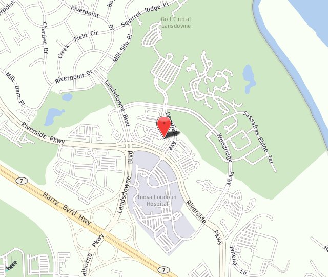 Location Map: 19455 Deerfield Avenue Lansdowne, VA 20176